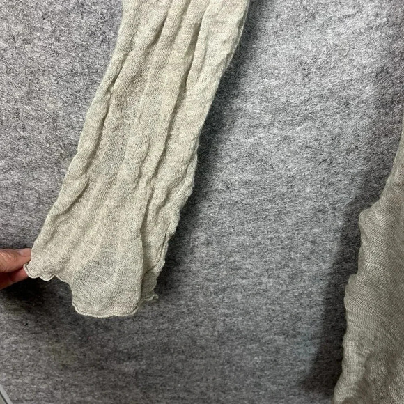 Eileen Fisher Duster Cardigan Petite L Silk Cashmere Blend Crinkle Crush Flutter - Picture 6 of 14